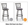 Deisy Dee 4PCS Round Bar Stool Seat Covers Stretch Round