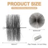 PATIKIL 8" Wire Chimney Cleaning Brush, Steel Round Chimney Sweep