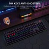 Rapoo V500Pro Full-Size Mechanical Gaming Keyboard, 104 Keys Anti-Ghosting, Customizable
