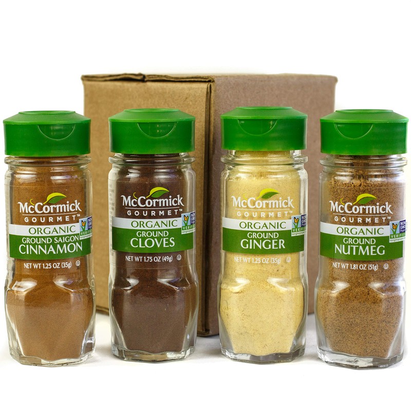 McCormick Gourmet Organic Baking Variety Pack (Cloves, Saigon Cinnamon, Ginger,