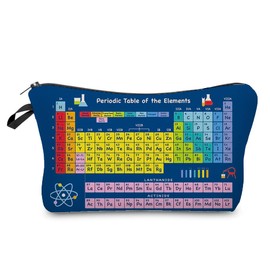 Livel lhood Chemical Periodic Table Cosmetic Bag Cute Small Makeup Bag Travel Toiletry Zipper Pouch Gift for Chemist Chemical Periodic Table Makeup Bag for Women Chemical Teachers Friends