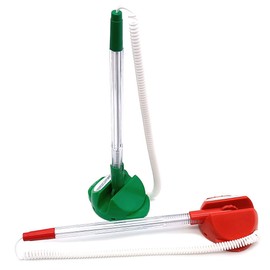 SUPIA 2 Pack Counter Pens with Adhesive-Backed Base, Bank Black Signature Ballpoint Pen Office&School Supplies, Black Ink, 0.7mm