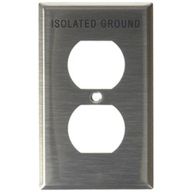 Leviton 84003-IG SS 1-G DUPL WP ENGRAVED ISOLATED GRND