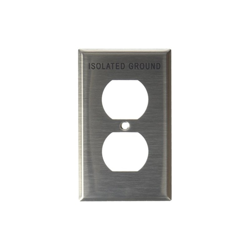 Leviton 84003-IG SS 1-G DUPL WP ENGRAVED ISOLATED GRND