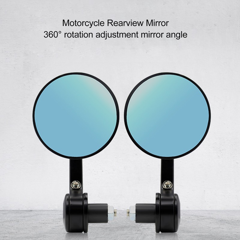 Pair of Motorcycle Rearview Mirror Wide View Aluminum Alloy Universal