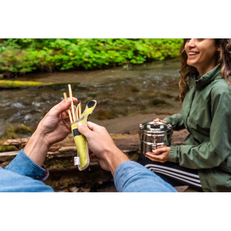 Bamboo Travel Utensils - To-Go Ware Utensil Set with Carrying