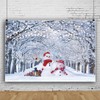 Christmas Snowman Backdrop 7x5ft Outdoor Winter Forests Snowman Photography Background