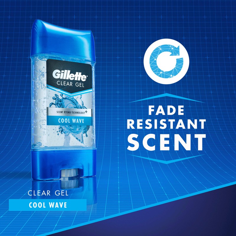 Gillette Endurance Antiperspirant / Deodorant, Cool Wave Clear Gel, 3.8