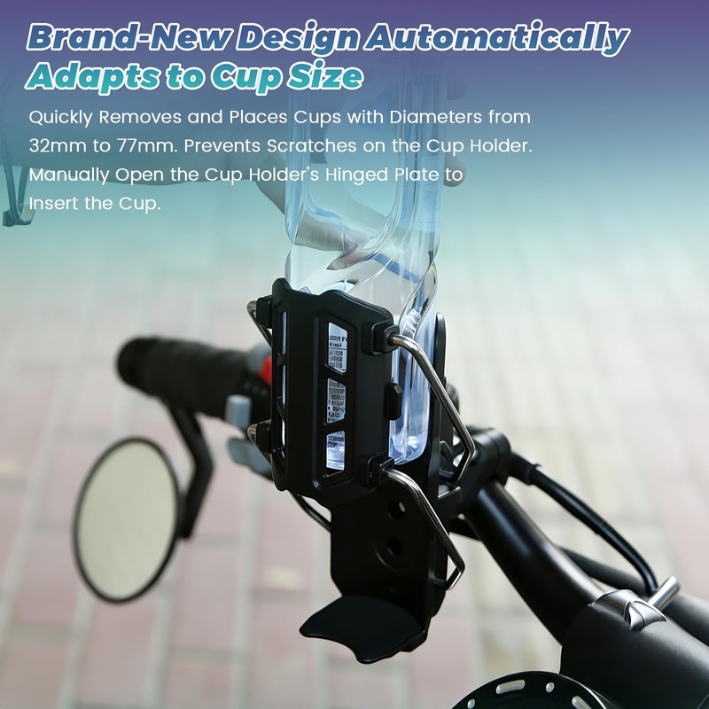 PAPAcroscoma Adaptive Cycling Bottle Holder, Motorcycle Bike Water Bottle Holder
