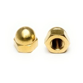3/8-16 Acorn Cap Nuts Solid Brass (5 Pieces)
