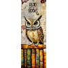 Art Owl Bookmark : 6x2 Laminated Gift For Book Readers