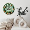 25x25cm Wooden Wall Clock with a Sliding Barn Door Style