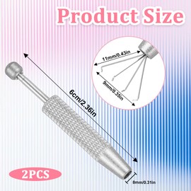 2 Pcs Piercing Ball Grabber Tool, Stainless Steel 4 Prongs Claw Tweezers Professional Holder Pick-Up Tool Pearl Grabber Diamond Claw Tweezers for Tiny Objects Ic Chips Electronic Components