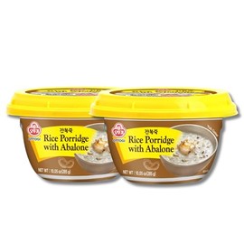 OTTOGI Rice Porridge with Abalone, Microwavable, Instant Abalone Porridge, Korean Rice (280g) - 2 Pack