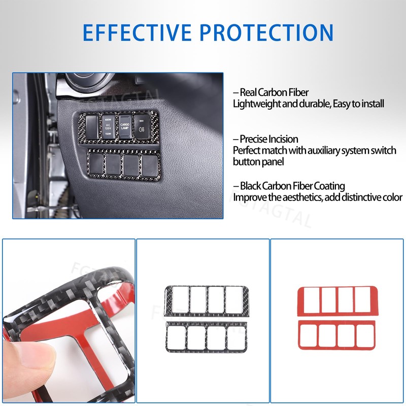 Center Console Auxiliary System Switch Button Panel Trim Cover Compatible