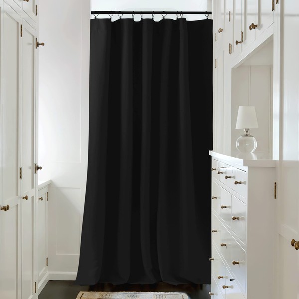 NICETOWN Blackout Curtain for Sliding Door, Patio Door Curtains, Thermal Insulated Wide Drapes/Draperies for Bedroom (Black, 70 by 120 inches, Sold Individually)