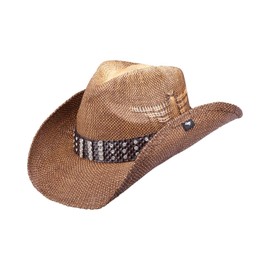 Peter Grimm Ltd Unisex Perry Straw Cowboy Hat Brown One Size