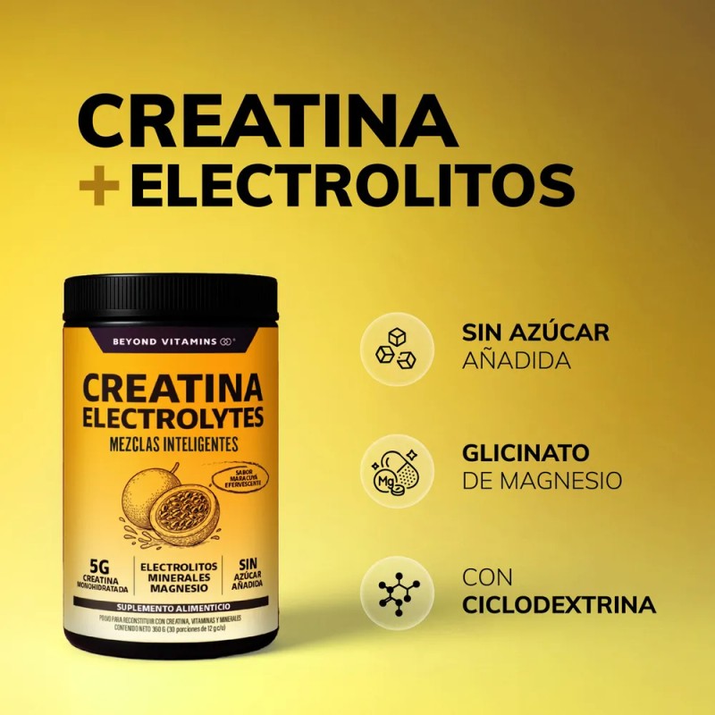 Creatina Monohidratada en Polvo con Electrolitos y Ciclodextrina | Pre