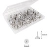 100 Pack Clear Push Pins, Flat Thumb Tacks, Pushpins for