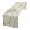 White Marble Table Runner Gold Textures Pattern Table Runner Table