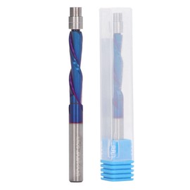 Flush Trim Bit Up Cutter CNC Spiral Milling Router 1/4 Shank Solid Caribide with Bearing