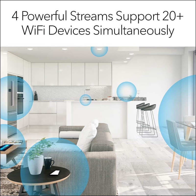 NETGEAR EAX15-100NAR AX1800 Dual-band WiFi 6 Mesh Extender Wall Plug