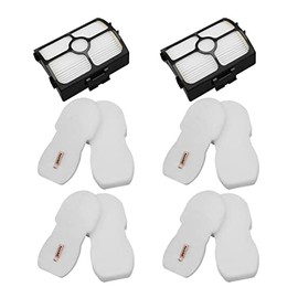 Replacement filter for Shark HZ3002 HZ3000 HZ4001AMZ HZ4002 Stratos Ultralight Corded Stick Vacuum, Replace part XFFKHZ3000 XHFHZ3000, 2+ 4 PACK foam filter and felt filter