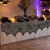 Halloween Black Lace Spiderweb Mantel Scarf - 18x96 Inch Fireplace
