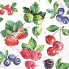 20 Servietten Essen Süße Früchte als Tischdeko. Papierservietten mit Motiv.