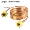 sourcing map Refrigeration Tubing, 1/8" OD x 4.9Ft Length Copper