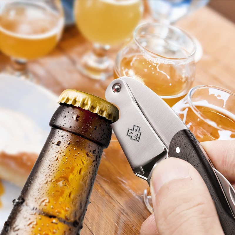 CORKAS ソムリエナイフ ワインオープナー コルク抜き 栓抜き プロ 木製ハンドル ウェイター＆バーテンダー向け