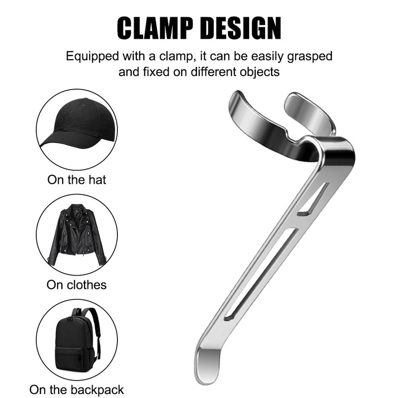BDKMMS 2Pcs Flashlight Clips, Removable Belt Pocket Clips Replacement Mental