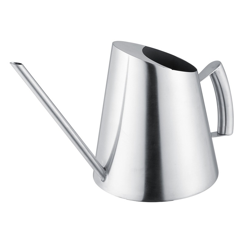 1500ml Stainless Steel Watering Can Brushed Garden Planting Indoor Outdoor