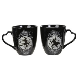Pacific Trading Witch and Warlock Mug, 12 Ounce, Set of 2, Kitchen, Kitchen Accessories
