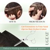 Ugeat Weft Hair Extensions Brown Sew in Hair Extensions Real
