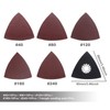 EMSea 102Pcs Oscillating Multi-Tool Finger Triangle Sanding Pads Accessories Kit