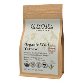 Yarrow Tea - Organic Loose Leaf Flower - Caffeine Free Herbal Supplement - Pharmacopoeia Grade Potency - 7 Ounces - 100 Servings