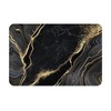 Black and Gold Marble Bath Mats for Bathroom, Soft Absorbent