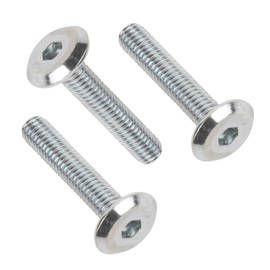 TERF® M6 X 12mm Joint Connector Bolts M6 (6mm) X 12mm Barrel Bolts Hex Allen Key Socket Flat Head Furniture Joint Connector Bolt - Pack of 10