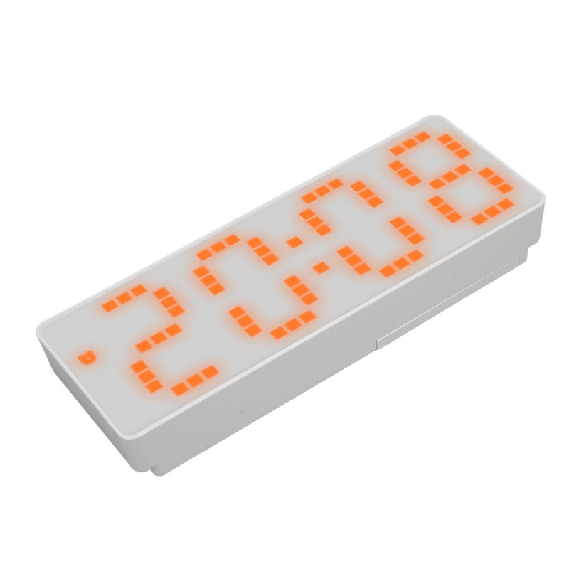 Digital Alarm Clock 3 Levels Brightness Orange Number Desktop LED