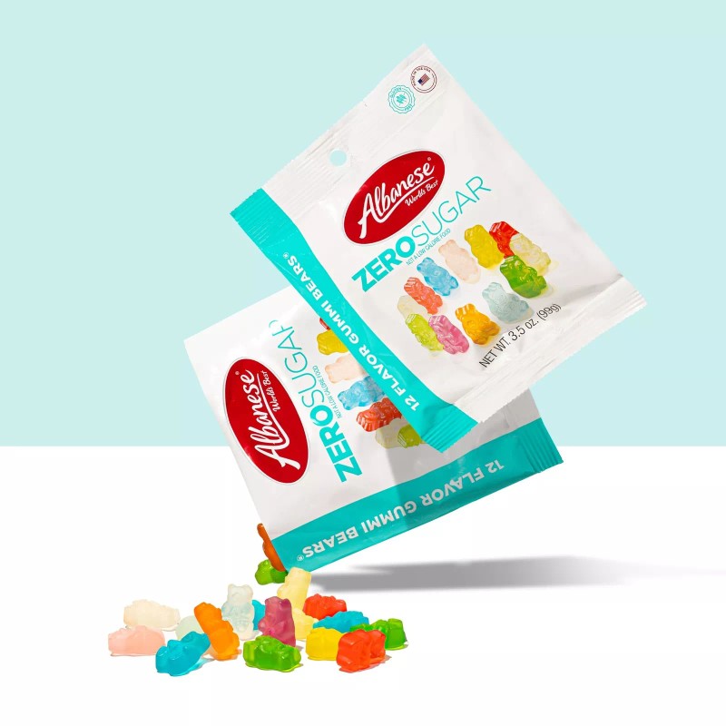Albanese 12 Flavor Zero Sugar Gummy Bears 3.5 Ounce Pack