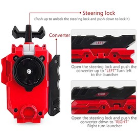mlywd Bey Battling Tops Burst SuperKing, Bey Blade Launcher and Grip Battle Game Set Right Spin DB Layer System Gyro Toys Set Presentes para Crianças Meninos, B-192
