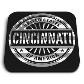 1 x quadratischer MDF-Kühlschrankmagnet – USA Cincinnati America Travel 40707