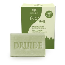 Laboratoires Druide Ecotrail Eucalyptus Outdoor Soap – 2-in-1 Multi-purpose Cleaner, All Natural Bar Soap For Women, Palm-Free & Vegan – 105 g (3.7 oz) Eucalyptus