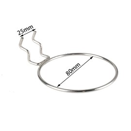 4Pcs 80mm Metal Plating Pegboard Cups Holder Ring Style Pegboard Hooks Peg Board Storage Bin Hooks Holder Hardware Accessories for Storage and Organize, Silver