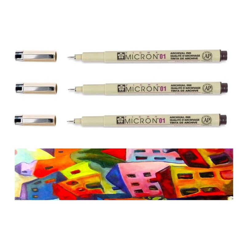 Sakura Pigma Micron 7 + 1 PN Fineliner Brush Pack