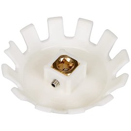 Geberit 1 Rack Rosette, 2cm x 3cm x 4cm, Brass, Grey, Rosette, Powder Coated, ISO Metric, Industrial