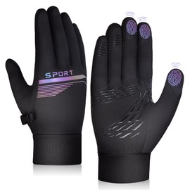 Warm Winter Gloves Thermal Sports Gloves Windproof Touchscreen Running Gloves Non-Slip Cycling Gloves Men's Gloves UltraLight Women's Cycling Gloves with Fleece Lining for Hiking