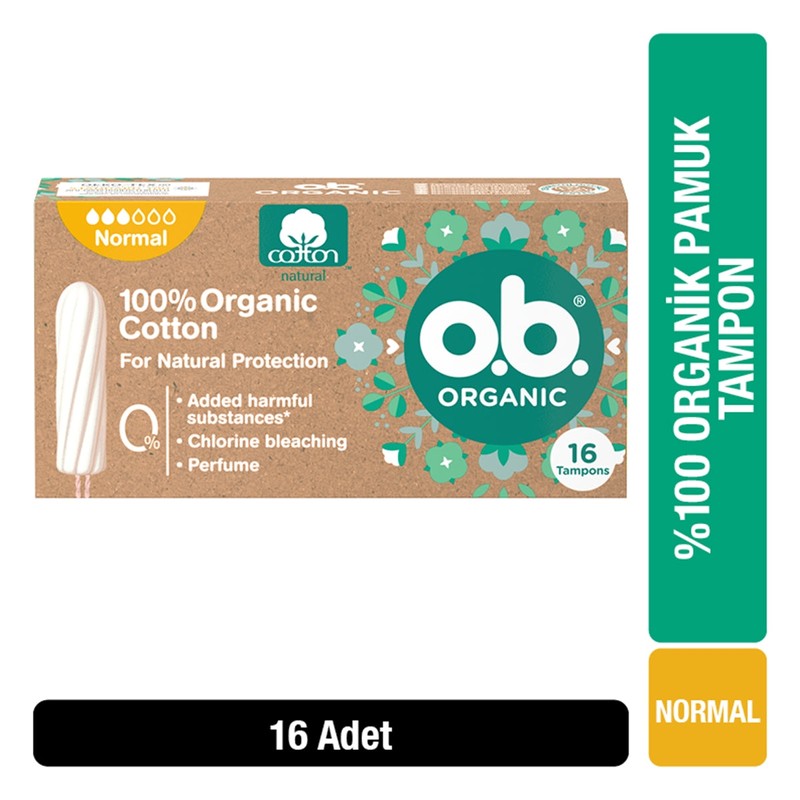 Organik Normal Tampon 16'lı