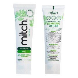 Pasta Dental Natural Mitch de Menta 150gr LIMPIEZA Sin Flúor